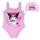 thumbnail image 2 of Traje de baño de chicas de Anime Sanrios Kuromi Kawaii Dopamine con volantes estilo Honda Nuevo verano para niños Vacaciones al aire libre Trajes de baño Ropa de playa, 2 of 5