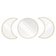 thumbnail image 1 of Juego de espejos acrílicos Moonphase de 3 piezas, decoración de pared de madera con fase lunar para sala de estar, dormitorio, color madera Vogacara HA001550-01, 1 of 6