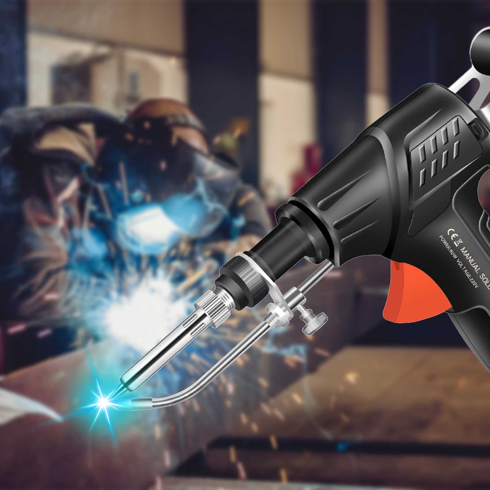 Soldering Iron Kit, Soldering Iron Kit with Adjustable Temp 180-520°C,ON/OFF Button,80W LED Digital Internal Heat Soldering Gun,Auto Send Tin Soldering Kit for Electronics Welding Repair(Black)