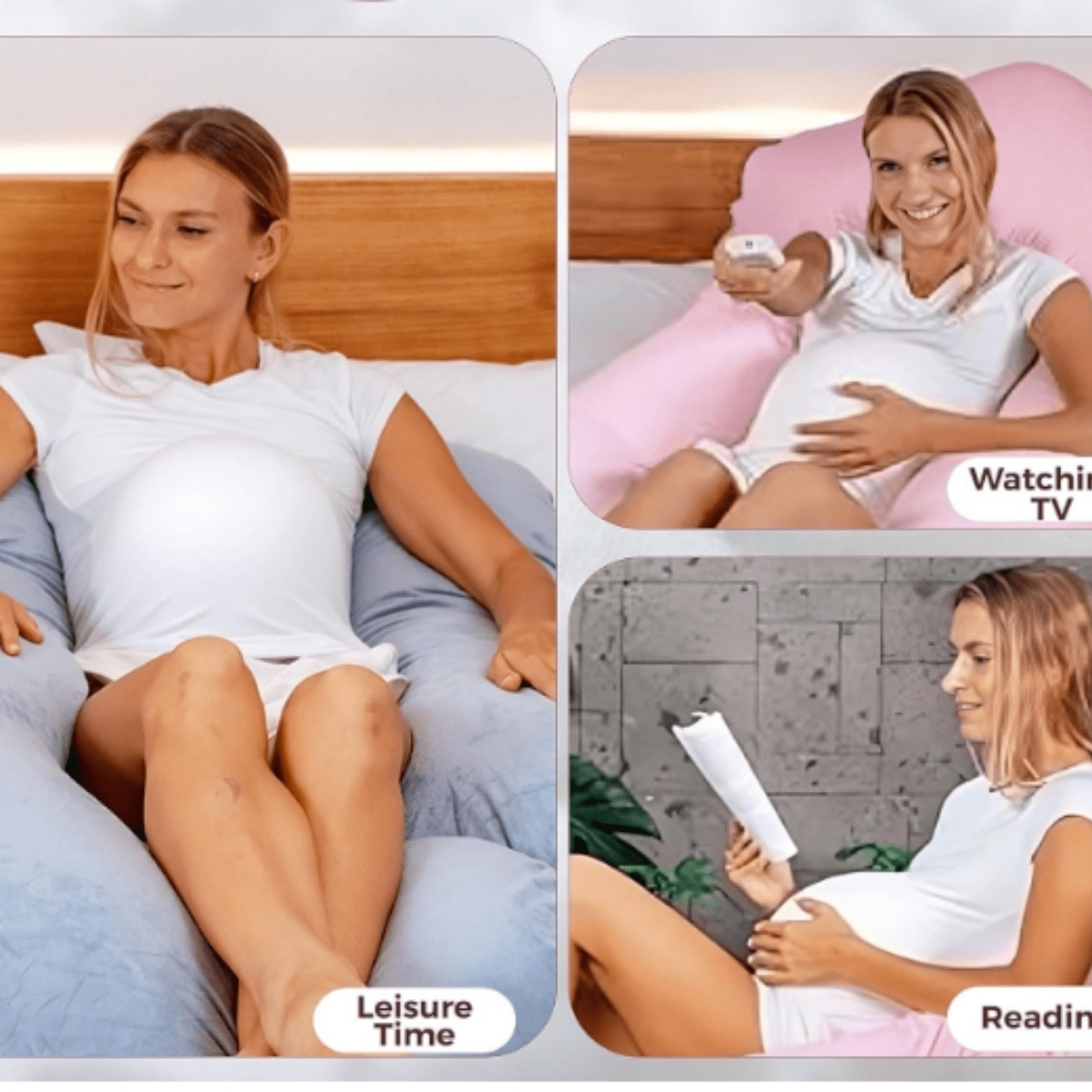 Cooling Pregnancy Pillows for Sleeping – 57-Inch Maternity Pillow for Pregnant Women with Removable Washable Cover – Support for Back, Belly, Neck, Legs,