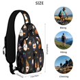 thumbnail image 5 of Sling Backpack,Halloween Gnome Pattern Crossbody Bag with Water Bottle Holder,Waterproof Sling Bag for Men/Women with Chest Phone Holder for Hiking,Travel, 5 of 6