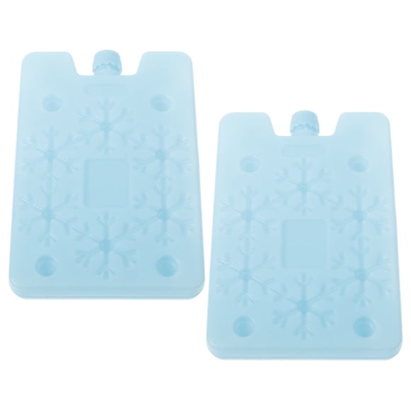HLONK 2 Pcs Ice Box Pack Freeze Fan Cooler Lunchbox Cubes Sky-blue