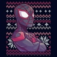 thumbnail image 2 of Men's Spider-Man Miles Morales Ugly Christmas Sweater Print Graphic T-Shirt, 2 of 5