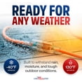 thumbnail image 6 of 200ft Outdoor/Indoor Extension Cord 16/3 Gauge Heavy Duty 3 Prong SJTW, Waterproof, Flexible Cold-Resistant Long Power Cord,6A 125V 875W, Orange by LifeSupplyUSA, 6 of 10