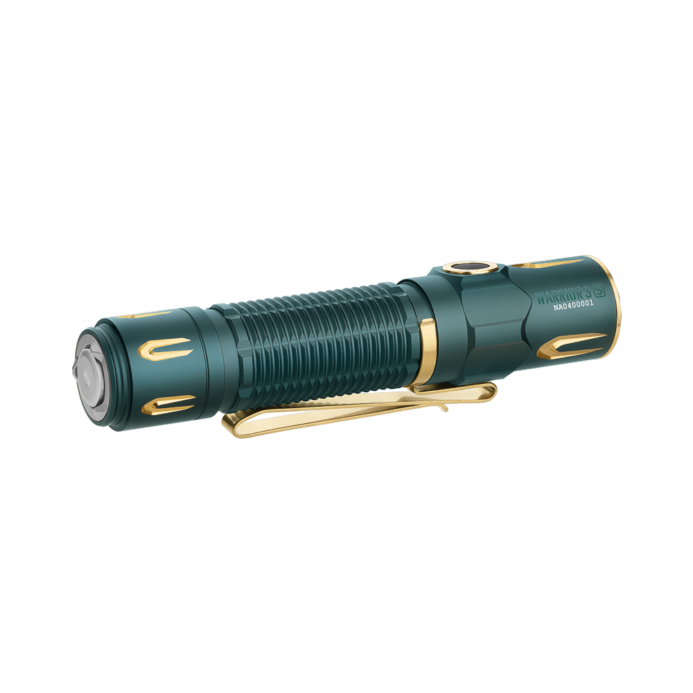 Olight Warrior 3S Tactical Flashlight – 2300 Lumens, 300 Meter Beam, Black, Rechargeable