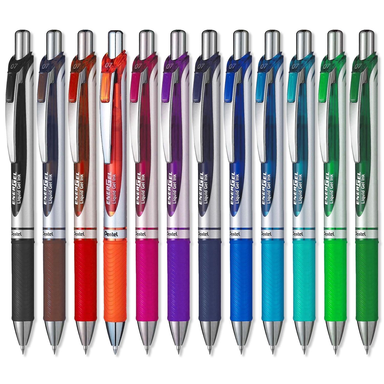 Pentel EnerGel XM BL77 - Retractable Liquid Gel Ink Pen - 0.7mm - Clam Pack Gift Set of 12 Colors