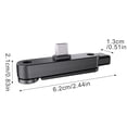 thumbnail image 3 of Mobile Phone Charging Stand USB C Docking Station Portable Desktop Holder for Smartphones Foldable Metal Kickstand Base for Office Home Travel Use Black, 3 of 6