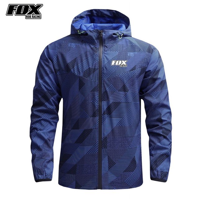 FOX RIDE RACING Windproof Motorcycle Jacket Men Downhill Cycling Coat Road Mtb Breathable Bicycle Clothing Mountain Bike Jersey