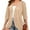 E1-Khaki, variant on Demotime Womens Cardigan Lightweight Open Front 3/4 Sleeve Casual Soft Loose Fit Beach Cover Up Black L
