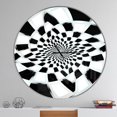 thumbnail image 2 of Designart 'Abstract Spiral Fractal Design ' Modern wall clock, 2 of 6