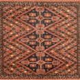 thumbnail image 1 of Ahgly Company Machine Washable Indoor Square Abstract Saffron Red Area Rugs, 6' Square, 1 of 7