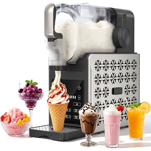 1.9L Slushie Machine & Soft Serve Ice Cream Maker with Rapid Freezing,8-in-1 85Oz Frozen Drink Machine, Slushie Maker, Margarita Machine for Home