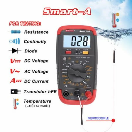 - DMiotech Smart-A Auto off Digital Multimeter DMM Temp Test Large LCD