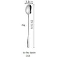 thumbnail image 2 of 8pcs Long Handle Ice Cream Spoons, COMIART Stainless Steel Flat Head Design for Mixing & Serving, Mirror Finish, 2 of 10