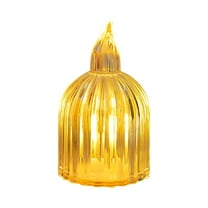 KOYPTL Christmas Electronic Candle Lights,Battery Operated Simulation Flameless Candles,Night Light Decorations for Fireplace Bedroom Desktop Counter Christmas Thanksgiving Ornament-Medium