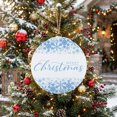 thumbnail image 5 of Welcome Sign for Front Door, Blue Merry Christmas Round Metal Wall Art Wreaths, Winter Snowflake Xmas Outdoor Indoor Wall Hanging Sign for Porch Decor Housewarming Gifts 7.9 Inch, 5 of 8