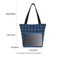 thumbnail image 2 of Bingfone Blue Black Plaid Women Shoulder Tote Bags Casual Bag Ladies Shopping Handbag, 2 of 6
