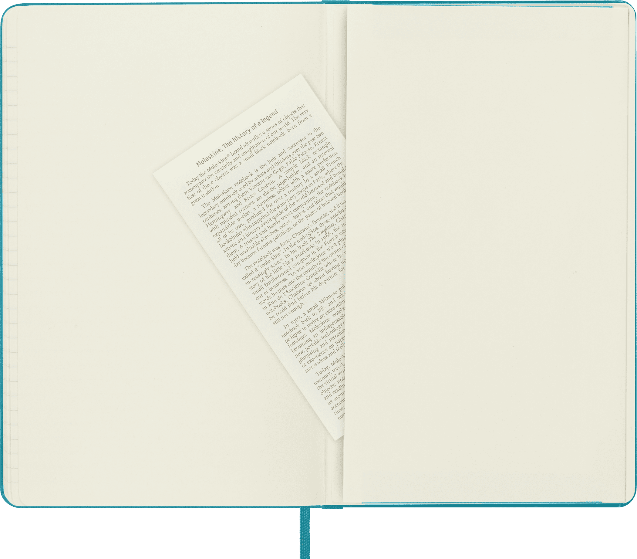 Moleskine Classic Notebook, Hard Cover, Large (5" x 8.25"), Ruled, Blue Reef