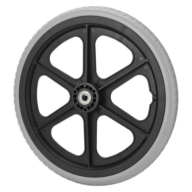 Wheelchair Wheel, Rollator Wheel Non Slip 12mm Inner Hole PU Low Noise for Mobility Aids