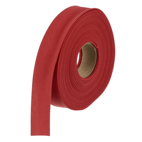 1 Inch Double Fold Bias Tape Polyester Continuous Bulk Bias Tape for Sewing, Seaming Quilting Hemming Binding Crafts (Wine Red 6 Yards)