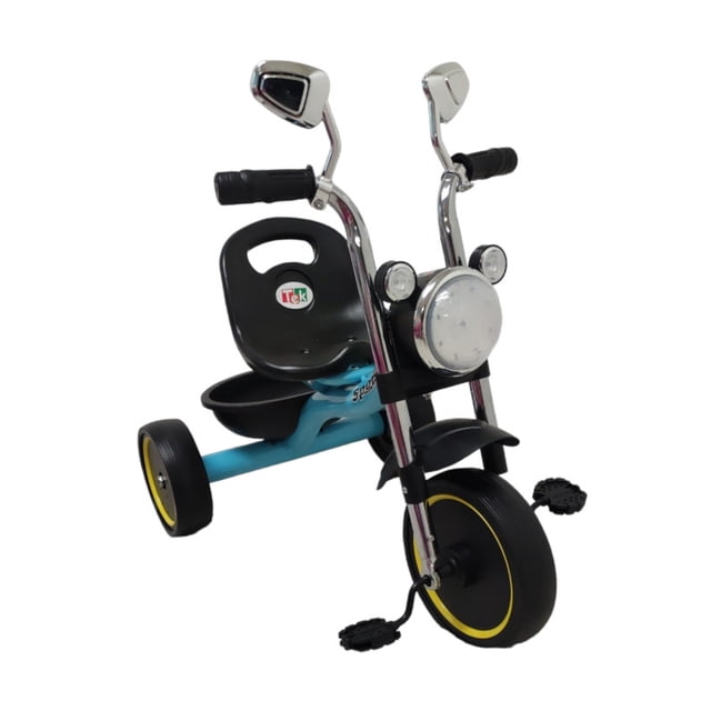 Triciclo The Baby Shop con torreta tipo moto y luz Azul -