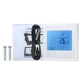 thumbnail image 1 of Termostato de calefacción eléctrica de piso, controlador de temperatura ambiente, pantalla LCD con retroiluminación, color blanco Inevent HA002465-02B, 1 of 6
