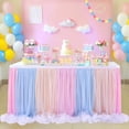 thumbnail image 2 of Wehilion Tulle Table Skirt Ruffle Tutu Table Cloth, LED Table Skirt for Rectangle Table for Baby Shower Wedding, Birthday Party Decoration, 2 of 6
