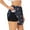 Black, variant on Hedgehog And Snail Pattern Women's 2 in 1 Athletic Running Shorts High Waisted Workout Casual Gym Sweat Shorts with Comfy Liner Zipper Pockets-Medium