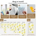 thumbnail image 6 of Yellow Watercolor Floral Window Privacy Film, Spring Flower Abstract Art Static Cling UV Sun Blocking Heat Control Window Tint Day and Night, Non-Adhesive One Way Windows Privacy Cover 29.5''x78.7'', 6 of 7