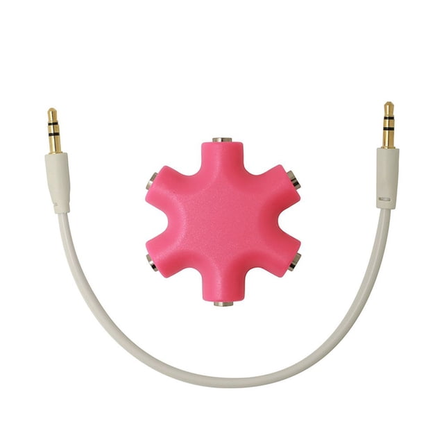Divisor de audio Sidaley adaptador de auriculares pequeño 3.5mm Cables de audio/vídeo rosado