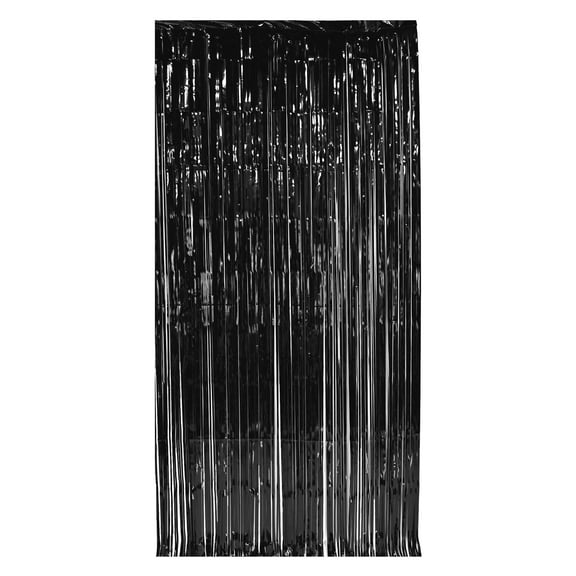 6 Pack Beistle 1-Ply Party Gleam 'N Curtain - black