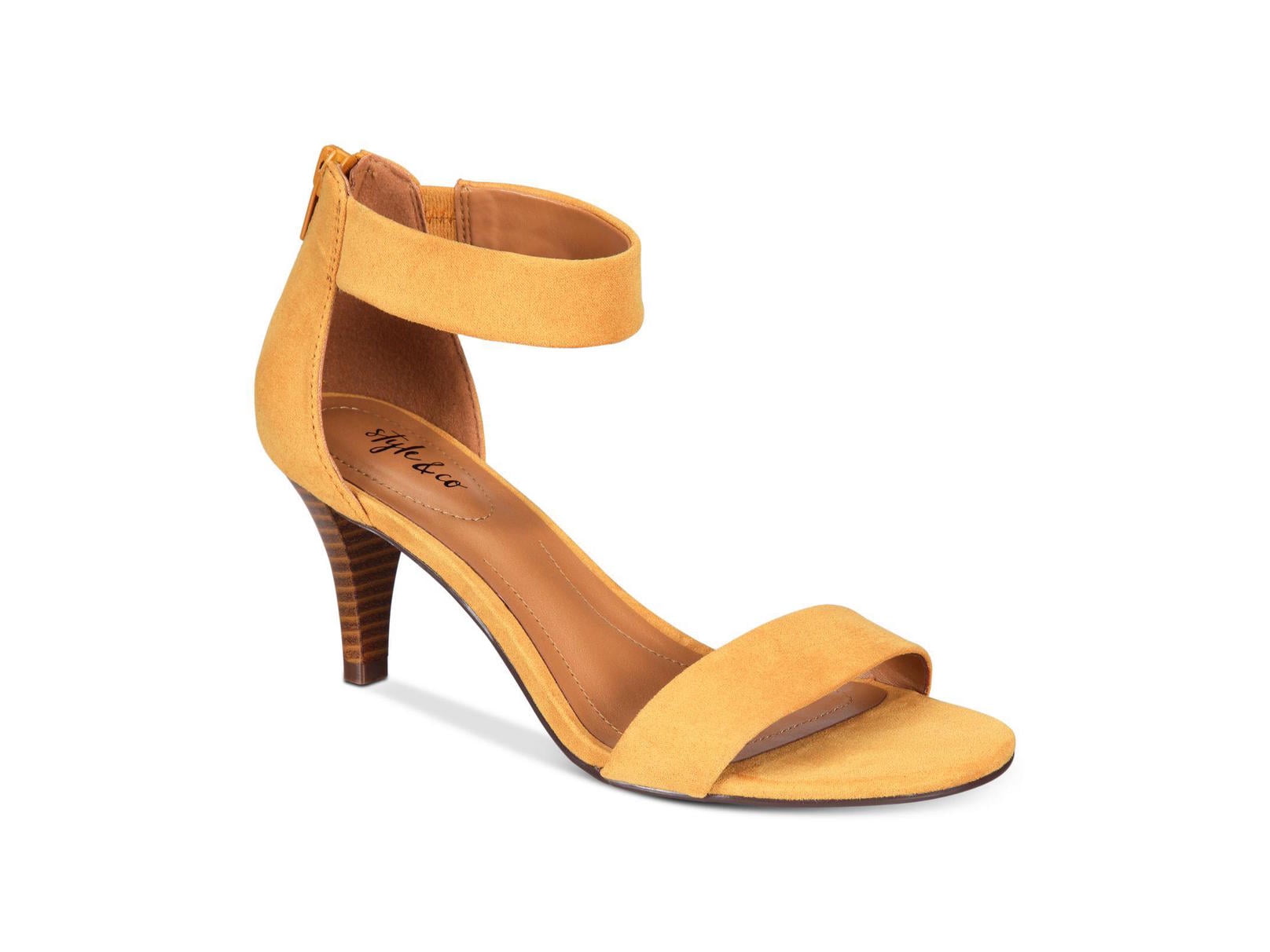 Style & Co. Womens Paycee Open Toe Casual Ankle Strap Sandals, Yellow