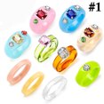 thumbnail image 3 of Resin Ring Fashion Transparent Acrylic Statement Ring Knuckle Ring Finger Ring, 3 of 10