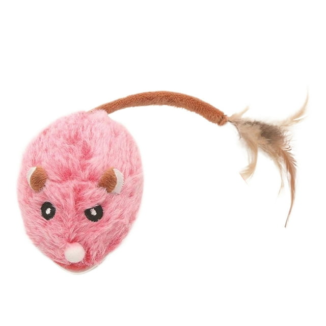 QualitChoice Electric Mice Toys For Playful Cats Interactive And Fun Sturdy And Durable Electric Mouse Toys BS pink