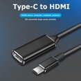 thumbnail image 2 of Adaptador de tipo C a compatible con HDMI Aleación de aluminio 4K 2K 30Hz HD Convertidor compatible con HDMI (negro) Tmvgtek Componentes de Computadoras, 2 of 9