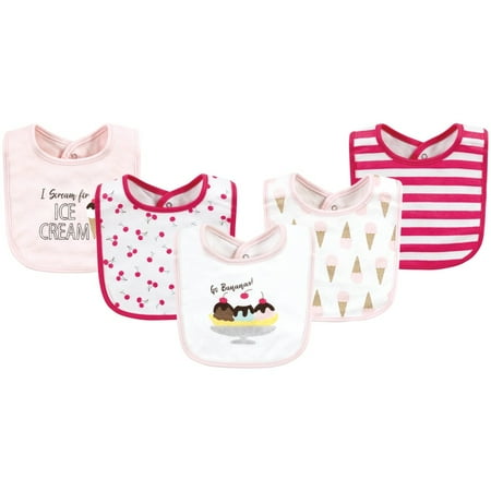 

Hudson Baby Infant Girls Cotton Bibs Banana Split One Size