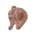 thumbnail image 2 of Eoperou Fall Winter Children Hat Knitted Cartoon Ear Decor Thick Soft Elastic Button Closure Unisex Anti-slip Lightweight Warm Ear Protection Infant Baby Cap Beanie, 2 of 8