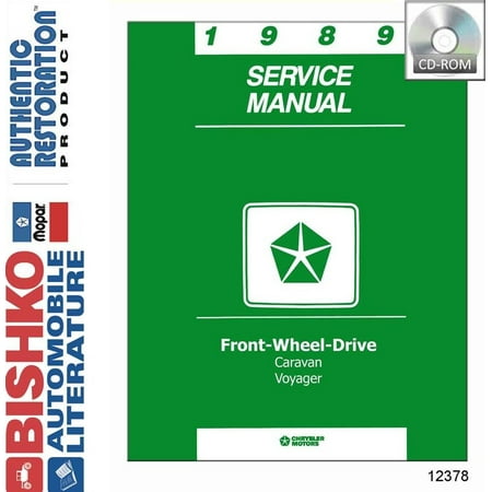 Dodge Van Manual - Bishko OEM Digital Repair Maintenance Shop Manual CD for Dodge Truck Van, Voyager 1989