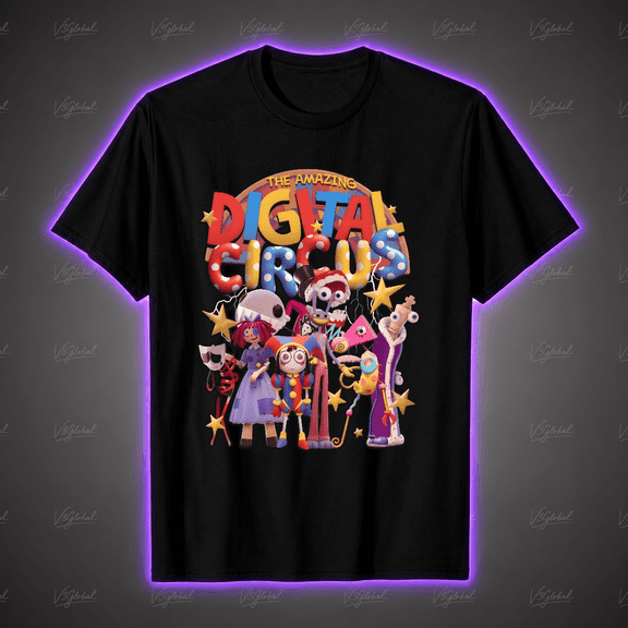 Kids Digital Cartoon The Amazing Funny Circus Jester Ringmaster Unisex T-Shirt V25965,S- 5XL