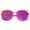 Hot Pink / Magenta Mirror, variant on sunglassLA Unisex Womens Fashion Open Metal Frame Iridescent Lens Cat Eye Sunglasses (Blue / Blue Gradient) - 55mm