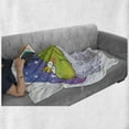 thumbnail image 6 of Dragon Soft Flannel Fleece Throw Blanket, Nighttime Sleep on a Fluffy Cloud, Cozy Plush for Indoor and Outdoor Use, 50" x 70", White Multicolor, by Ambesonne, 6 of 6