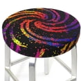 thumbnail image 3 of Fotbe A Bright Abstract Stool Covers Round,Waterproof Round Bar Stool Covers Bar Chair Covers Washable Stool Cushion Slipcover for 12-14 Inch Chair-, 3 of 7