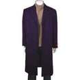 thumbnail image 1 of Stylish Classic Single Breasted Overcoat Mens Dress Coat Dark Brown In 65% Wool Topcoat, 1 of 1