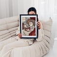 thumbnail image 5 of A hedgehog in a blanket reading a book to a young hedgehog - Illustration Whimsical Reading Animal Woodland Black Framed Wall Art Print 20 x 30 inches, 5 of 7