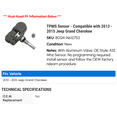 thumbnail image 2 of TPMS Sensor - Compatible with 2013 - 2015 Jeep Grand Cherokee 2014, 2 of 2