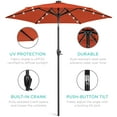 thumbnail image 4 of Best Choice Products 7.5ft Outdoor Solar Patio Umbrella for Deck, Pool w/ Tilt, Crank, LED Lights - Rust, 4 of 6