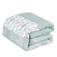 thumbnail image 4 of Sage Green Comforter Set King Size - 7-Pieces Amanda Floral Bedding Set, 4 of 7