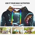 thumbnail image 4 of Haiem Purple Glowing Mushroom for Women's Fashion Hoodies & Sweatshirts with Kangaroo Pocket,Hooded Sweatshirt with Eye-catching Drawstrings-Medium, 4 of 7