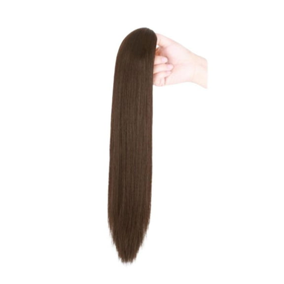 ZOUBAOQ 40/50cm Long Straight Ponytail Claw Clip in Hairpieces Wig Womens Fake Hair