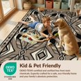 thumbnail image 4 of Design&I 9'x12' Washable Area Rug Giant Skid-Resistant Long Hallway Banded Contemporary Southwestern Entryway Hallways for Great Room, Large Living, 4 of 7